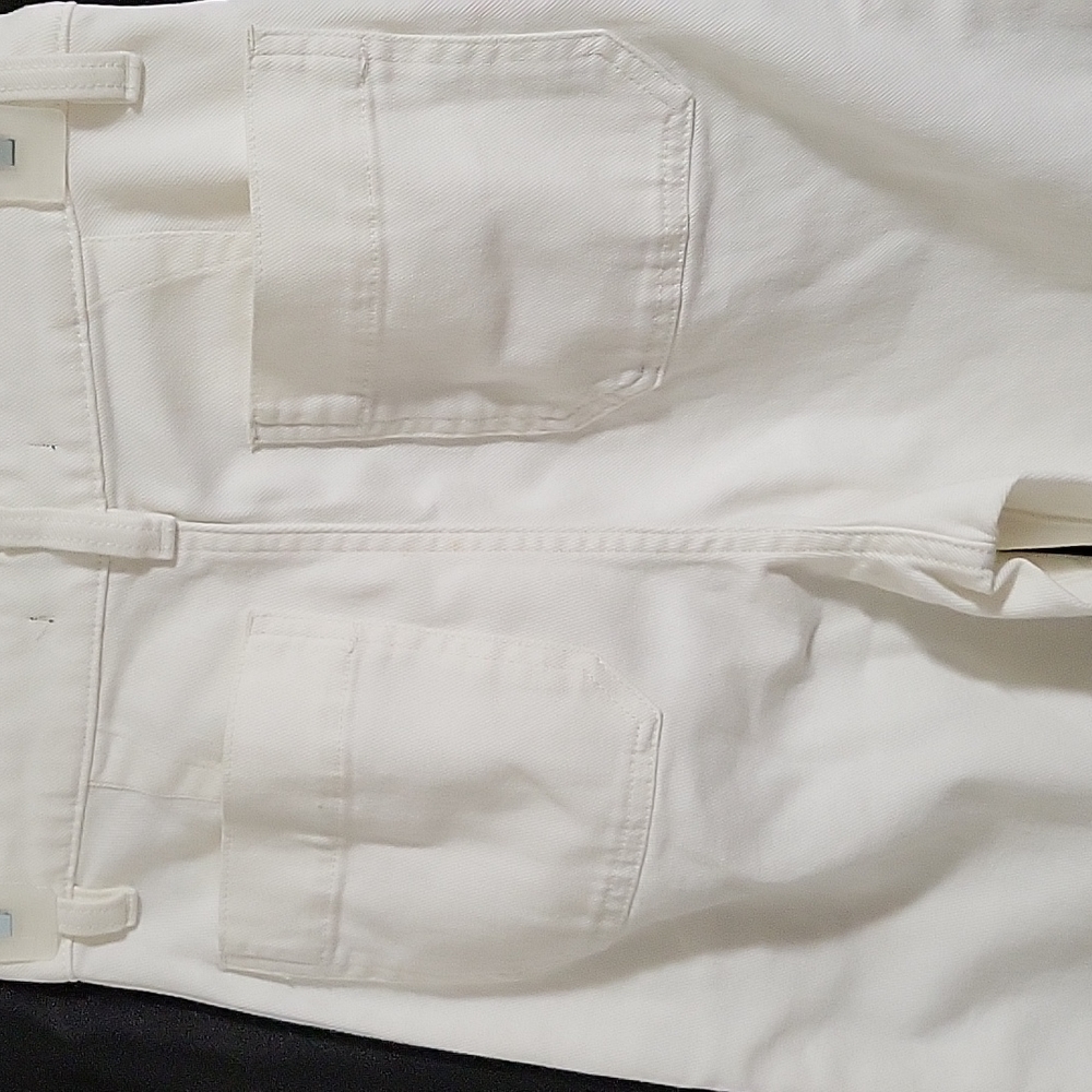 Quince WHITE Cotton Twill Wide Leg Pants - Picture 6 of 7